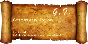 Gottstein Ixion névjegykártya